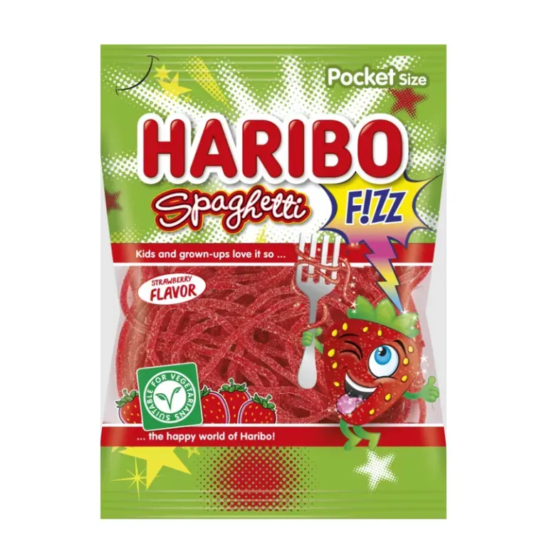 Haribo Spaghetti Strawberry F!zz (Eper)